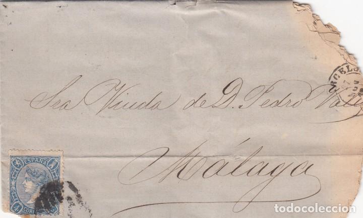 Sellos: CARTA: 1865 BARCELONA - MALAGA - Foto 1
