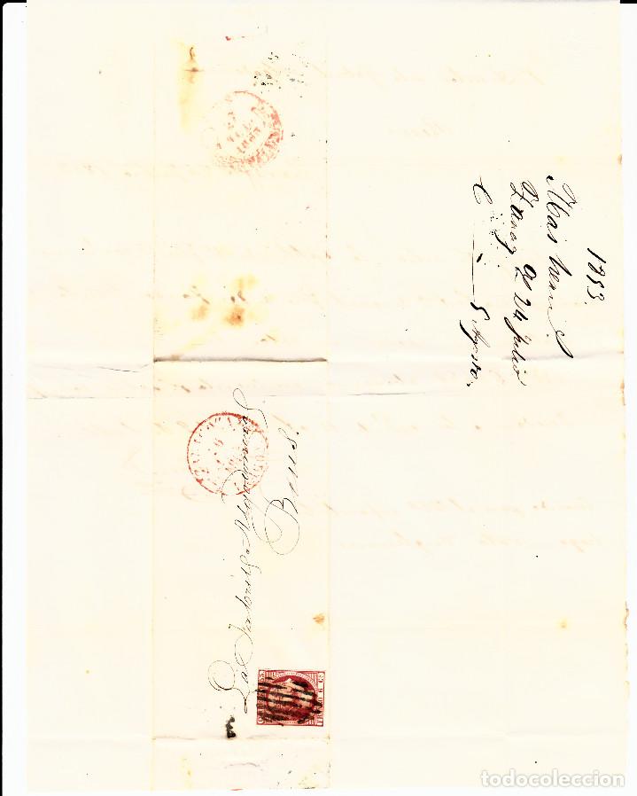 Carta entera con sello num 17 de zaragoza a reu - Comprar 