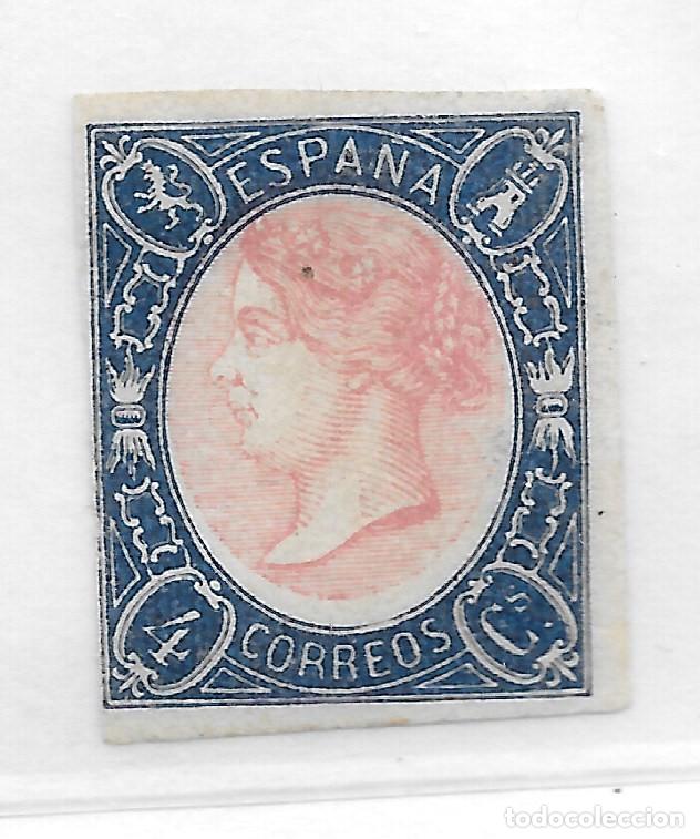 Sellos: Espa&ntilde;a. Sello de 4 cuartos con los colores del 12 cuartos - Foto 1