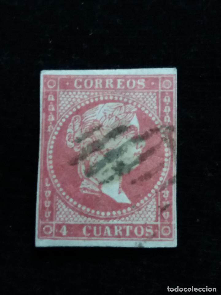 Sellos: SELLO 4 CUARTOS ISABEL II.- A&Ntilde;O 1855 - Foto 1