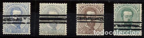 Sellos: 1872 Amadeo I - Barrados - Foto 1
