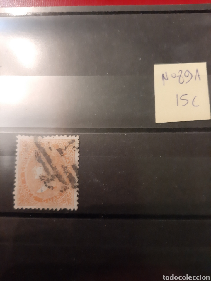 Sellos: Isabel II edifil 89A dice cuartos usado - Foto 1