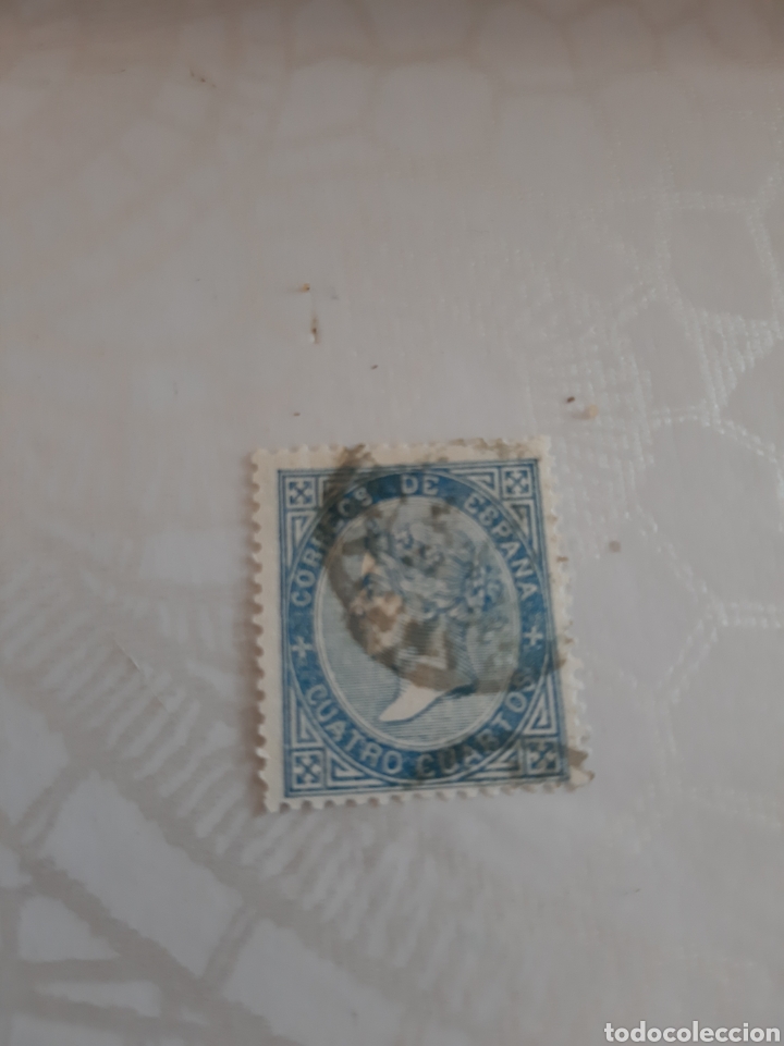 Sellos: 1867 Espa&ntilde;a Isabel II cuatro cuartos - Foto 1