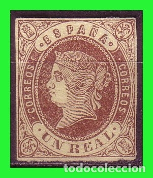 Sellos: 1862 Isabel II, EDIFIL n&ordm; 61 (*) - Foto 1