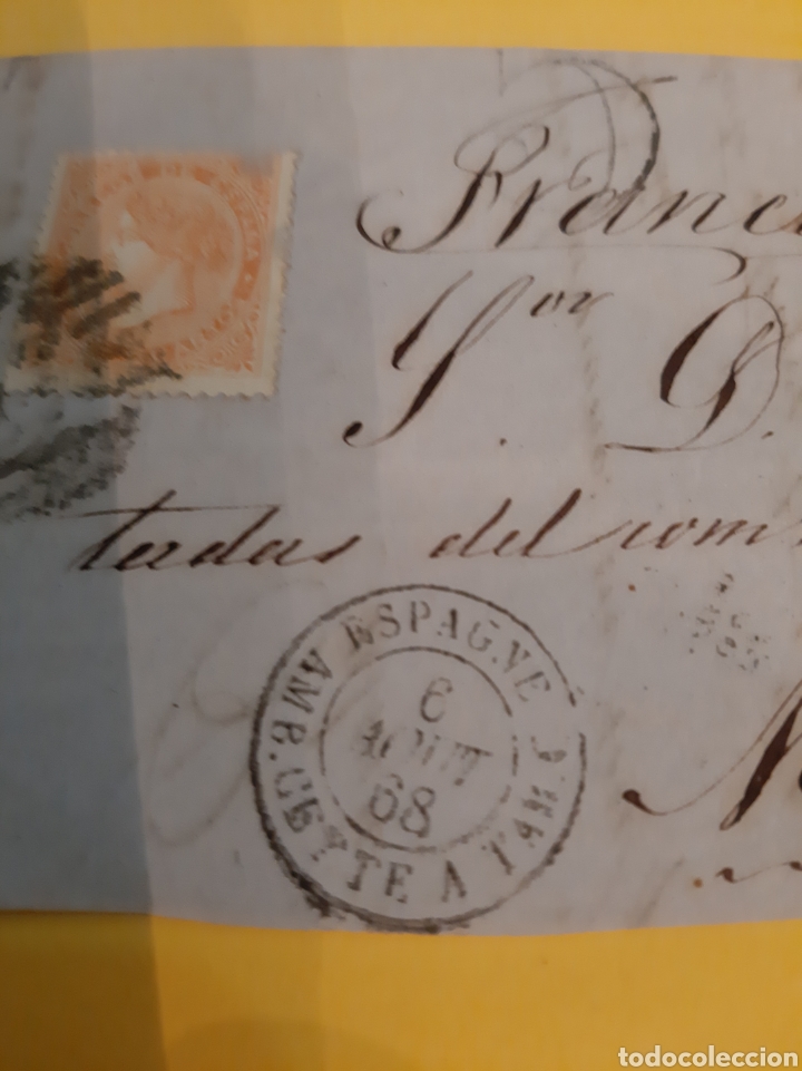 Sellos: 1868 carta dirigida Marsella - Foto 2