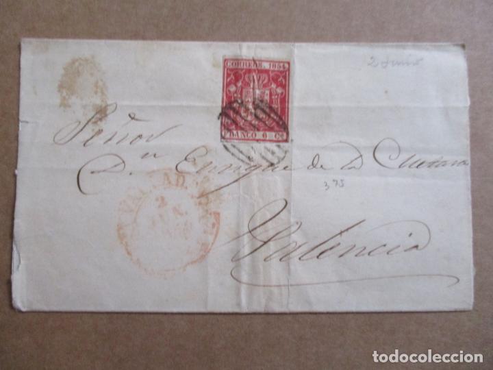 Sellos: circulada 1854 de valladolid a palencia - Foto 1