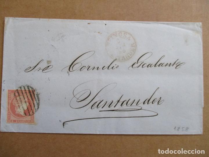 Sellos: CIRCULADA 1858 DE REINOSA A SANTANDER - Foto 1