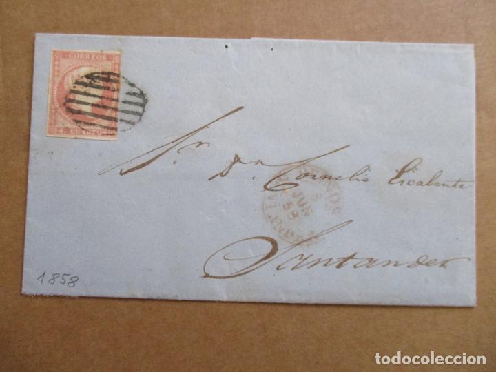Sellos: CIRCULADA 1858 DE REINOSA A SANTANDER - Foto 1