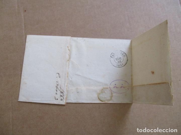 Sellos: CIRCULADA 1866 e corvera  a SANTANDER - Foto 2