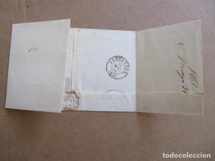 Sellos: CIRCULADA 1861 de corvera a SANTANDER - Foto 2