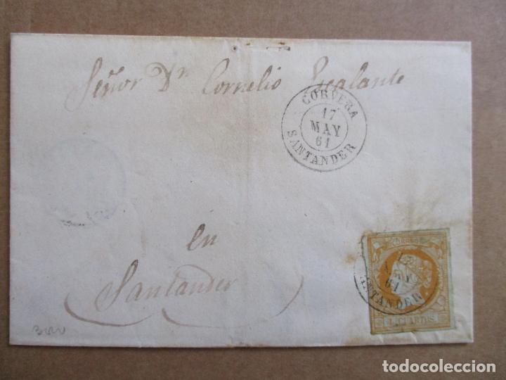 Sellos: CIRCULADA 1861 de corvera a SANTANDER - Foto 1