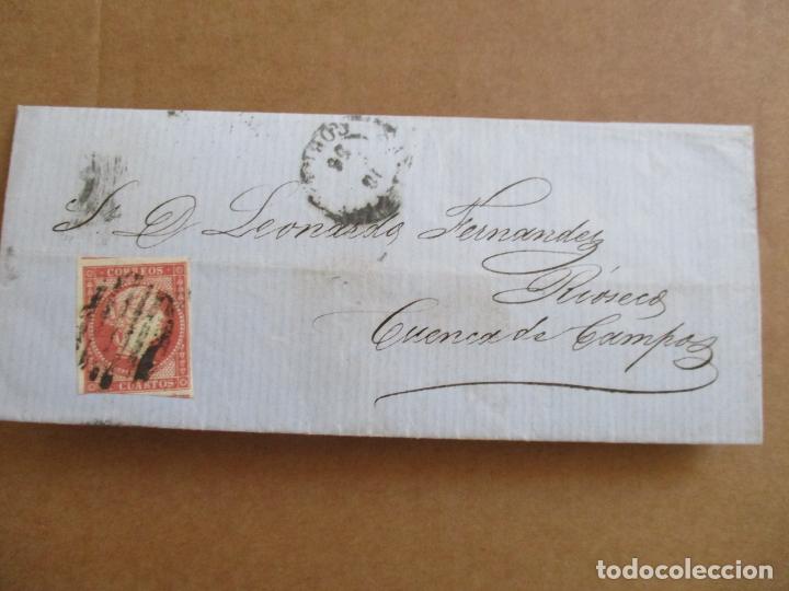 Sellos: circulada 1856 A RIOSECO CUENCA DE CAMPOS - Foto 1