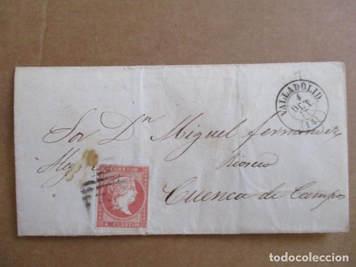 Sellos: circulada 1857 DE VALLADOLID  A RIOSECO CUENCA DE CAMPOS - Foto 1
