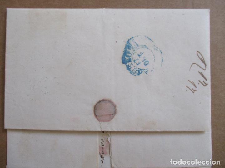Sellos: circulada y escrita 1856 de igualada a barcelona - Foto 3