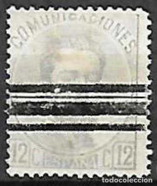 Sellos: EDIFIL 122S BARRADO 12c lila gris - Foto 1
