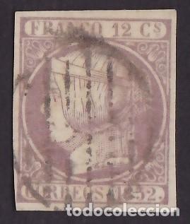 Sellos: 1852. 12 CUARTOS ED. 13. BONITO EN USADO. - Foto 1