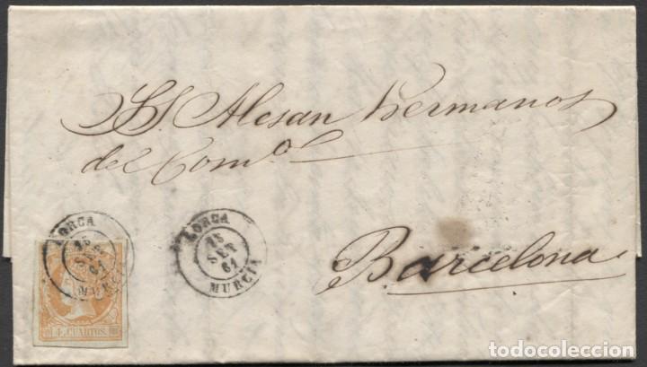Sellos: 1861 LORCA A BARCELONA - Foto 1