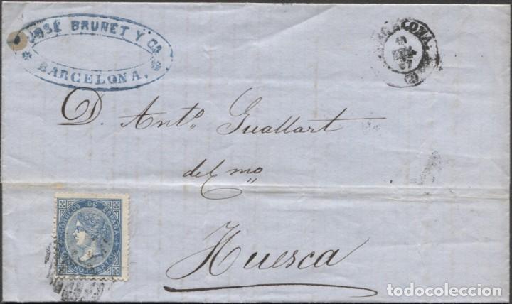 Sellos: 1867 BARCELONA A HUESCA - Foto 1