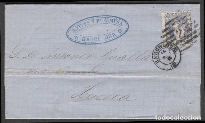 Sellos: 1870 BARCELONA A HUESCA - Foto 1