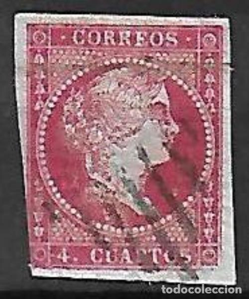 Sellos: EDIFIL N&ordm; 40 4cu. rojo Usado - Foto 1
