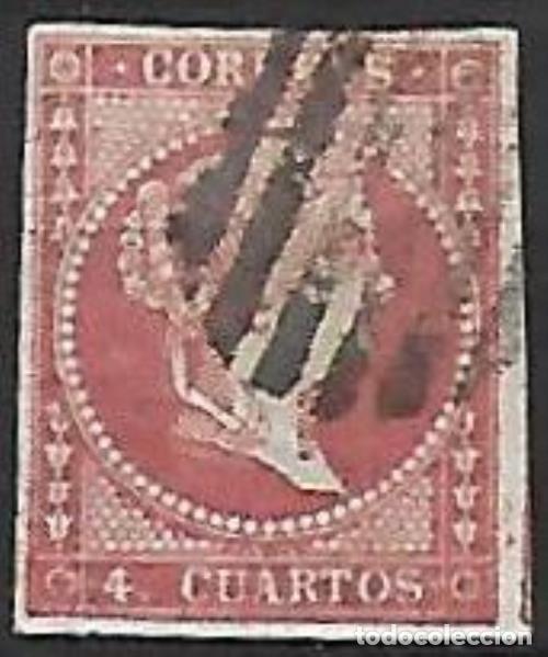 Sellos: EDIFIL N&ordm; 40 4cu. rojo Usado - Foto 1