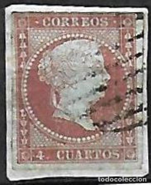 Sellos: EDIFIL N&ordm; 40 4cu. rojo Usado - Foto 1