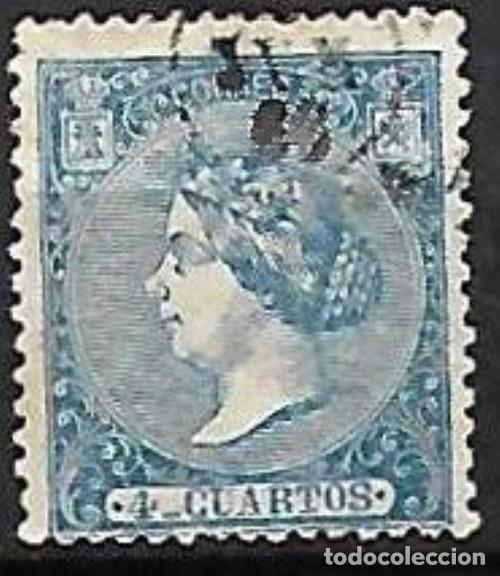 Sellos: EDIFIL N&ordm; 81 - 4cu. azul - Usado - Foto 1