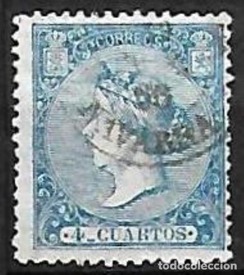 Sellos: EDIFIL N&ordm; 81 - 4cu. azul - Usado - Foto 1