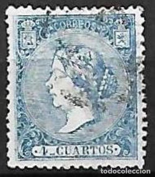 Sellos: EDIFIL N&ordm; 81 - 4cu. azul - Usado - Foto 1