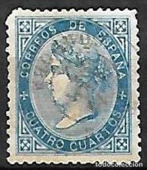 Sellos: EDIFIL N&ordm; 88 - 4cu. azul - Usado - Foto 1