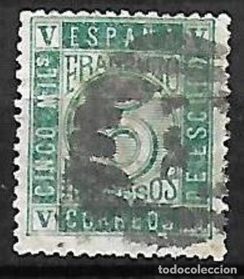 Sellos: EDIFIL N&ordm; 93 - 5m. verde Usado - Foto 1