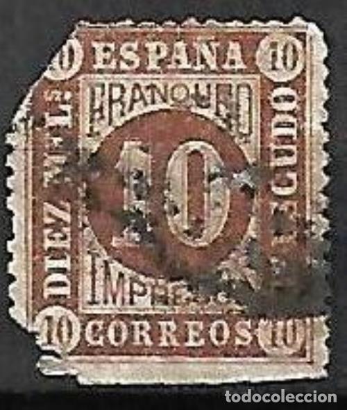 Sellos: EDIFIL N&ordm; 94 - 10m. casta&ntilde;o Usado - Foto 1