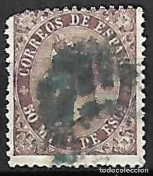 Sellos: EDIFIL N&ordm; 98 - 50m. violeta Usado - Foto 1