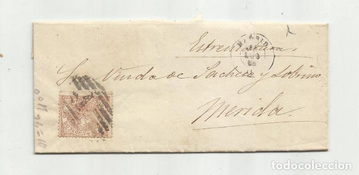 Sellos: circulada 1868 DE MADRID A MERIDA CON PARRILLA NUMERADA 1 - Foto 1
