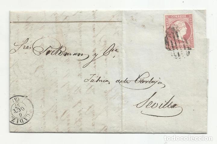 Sellos: circulada Y ESCRITA 1857 DE CADIZ A SEVILLA - Foto 1