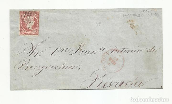 Sellos: ENVUELTA circulada 1856 A RIVADEO LUGO - Foto 1