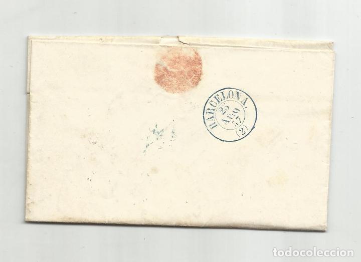 Sellos: circulada Y ESCRITA 1857 DE IGUALADA A BARCELONA - Foto 3