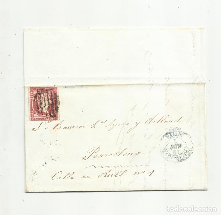 Sellos: circulada y escrita 1857 de vic a barcelona - Foto 1