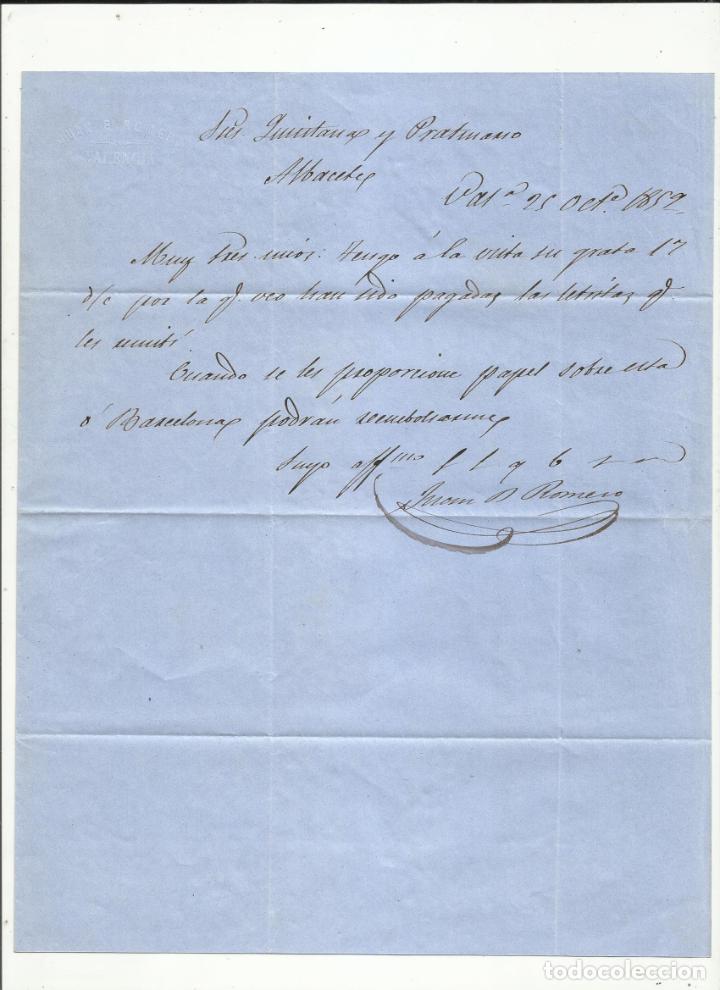 Sellos: CIRCULADA Y ESCRITA 1859 de valencia a albacete - Foto 2