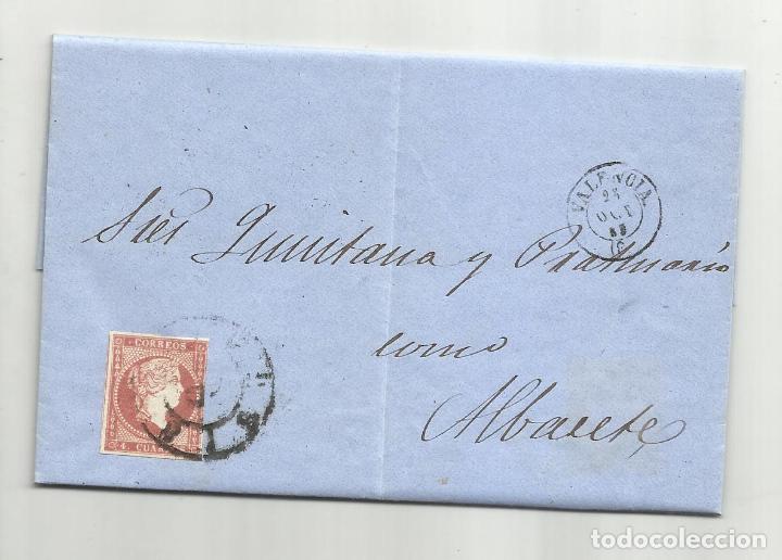 Sellos: CIRCULADA Y ESCRITA 1859 de valencia a albacete - Foto 1