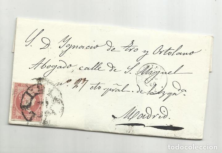Sellos: envuelta CIRCULADA 1860 de barcelona a madrid - Foto 1