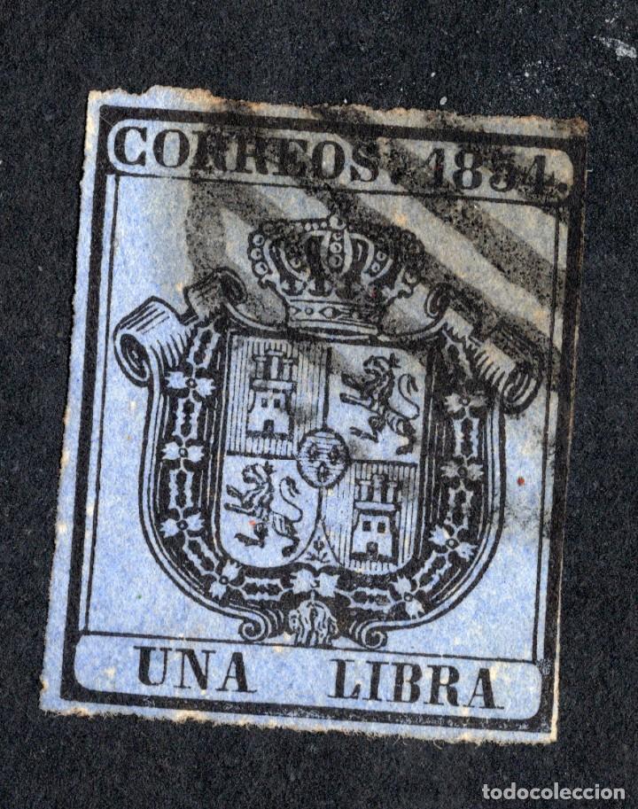 Sellos: 1854 - Escudo de Espa&ntilde;a. Edifil 31 - Foto 1