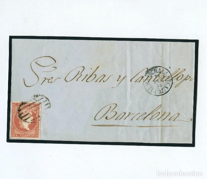 Sellos: PALMA MALLORCA - BARCELONA, 1858. - Foto 1
