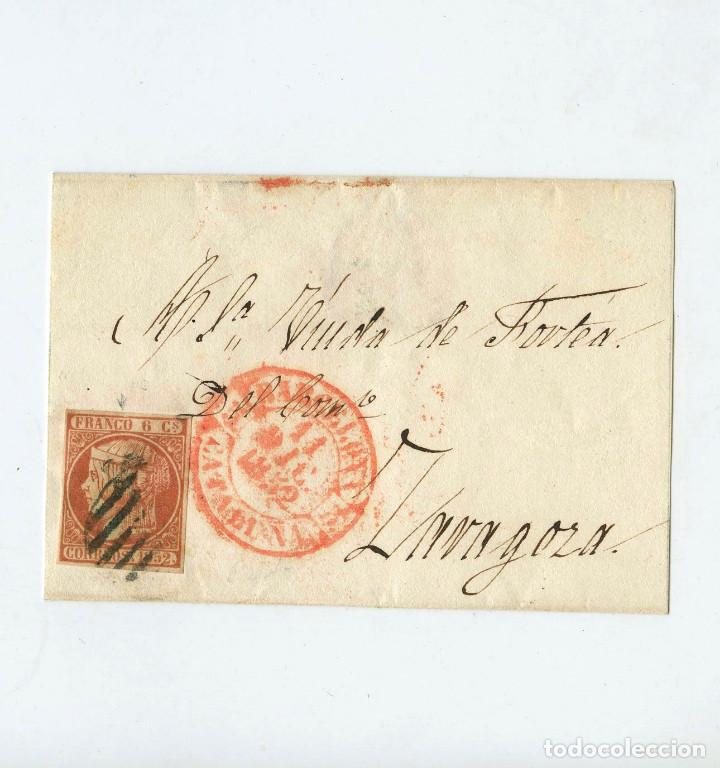 Sellos: BARCELONA - ZARAGOZA, 1852. - Foto 1