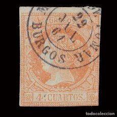 Selos: 1860.ISABEL II.4CU FECHADOR MEDINA DE POMAR BURGOS.EDIFIL 52. Lote 239937725