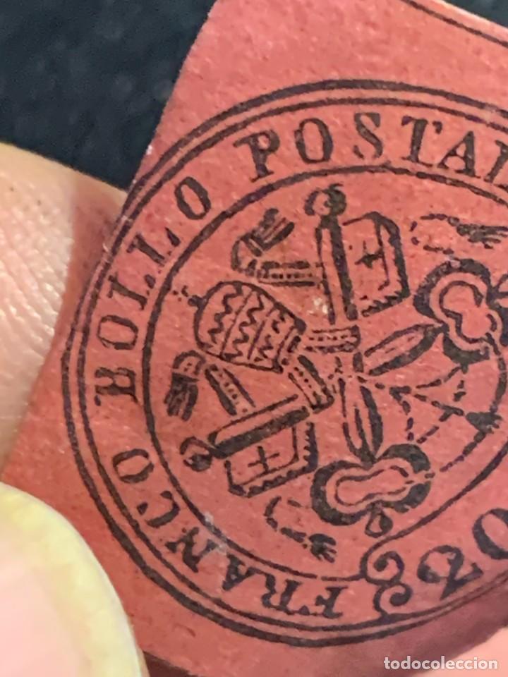 Sellos: FRANCO BOLLO POSTAL MITRA LLAVES 20 CENT BURDEOS ROJO - Foto 4