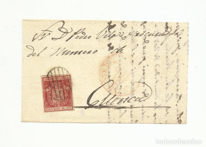 Sellos: frontal CIRCULADA 1854 edifil 24 a cuenca - Foto 1