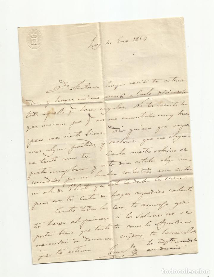 Sellos: circulada Y ESCRITA 1854 A HUESCA ARAGON - Foto 2