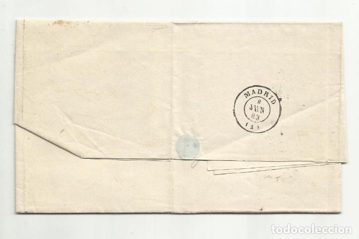 Sellos: circulada Y ESCRITA 1863 DE BARCELONA A MADRID - Foto 3
