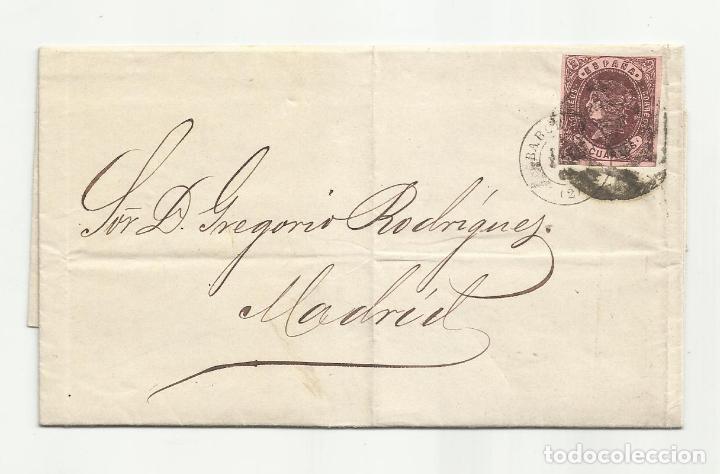 Sellos: circulada Y ESCRITA 1863 DE BARCELONA A MADRID - Foto 1